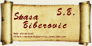 Spasa Biberović vizit kartica